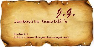 Jankovits Gusztáv névjegykártya